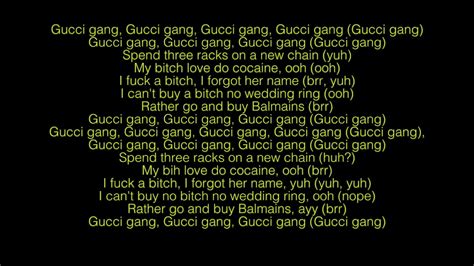 gucci gang lyrics copy paste.